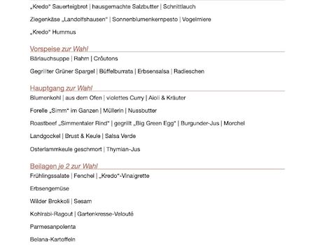 Ostern im Kredo - und auch zum Abholen!